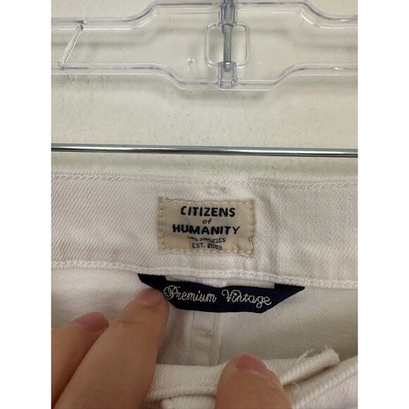 Citizens of Humanity Drew Crop Flare White Jeans Distressed Americana Women's 27 - Picture 5 of 13